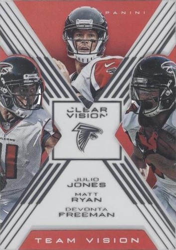 2015 Panini Clear Vision Devonta Freeman Julio Jones Matt Ryan #TV-1