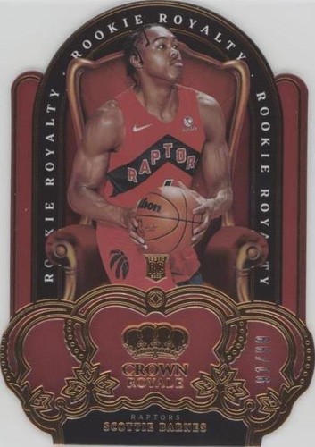2021-22 Panini Crown Royale Scottie Barnes Cracked Ice Die-Cut RC