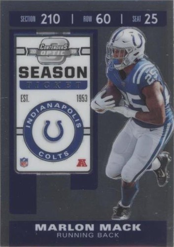 2019 Panini Contenders Optic Marlon Mack #29