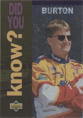 1995 Upper Deck - Jeff Burton #168