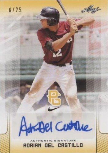 2017 Leaf Perfect Game National Showcase - Adrian Del Castillo #BA-ADC