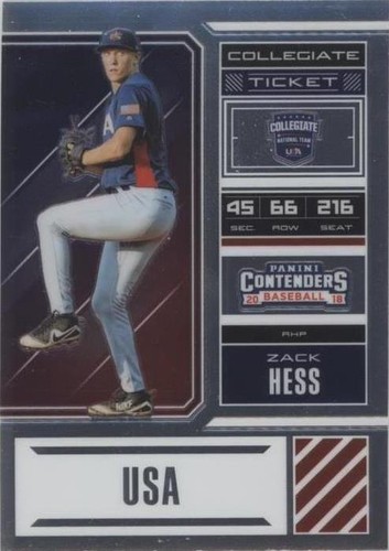 2018 Panini Elite Extra Edition - Zack Hess #USA-ZH