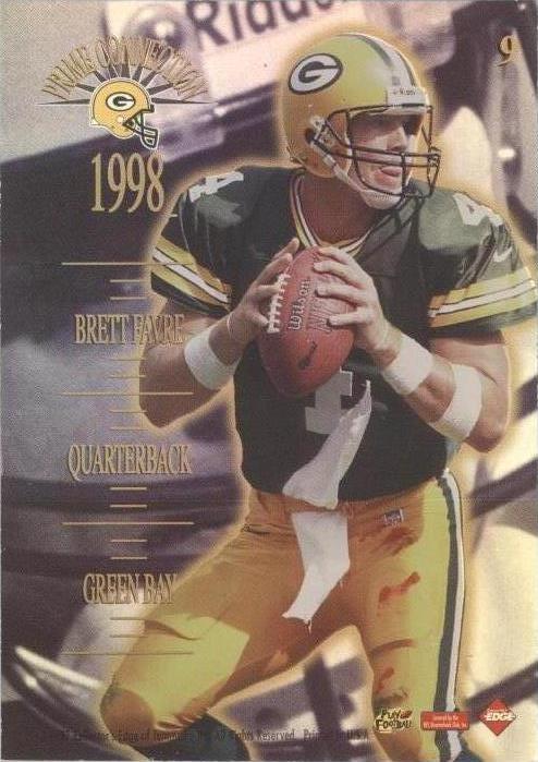 1998 Collector's Edge Advantage Antonio Freeman Brett Favre #9