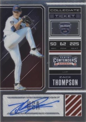 2018 Panini Elite Extra Edition - Zack Thompson #USA-ZT