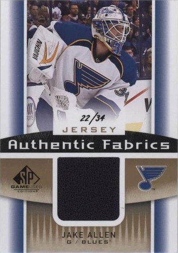 2013-14 SP Game Used Edition - Jake Allen #AF-JA