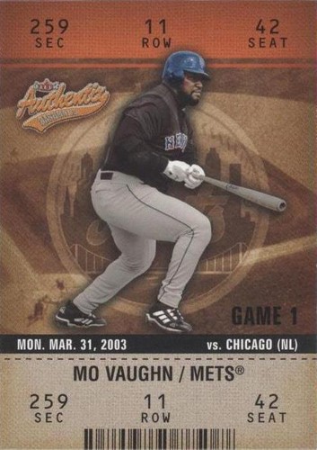 2003 Fleer Authentix - Mo Vaughn #52