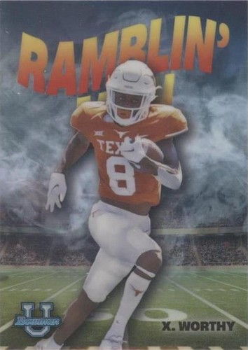 2022 Bowman University Chrome Xavier Worthy #RM-12