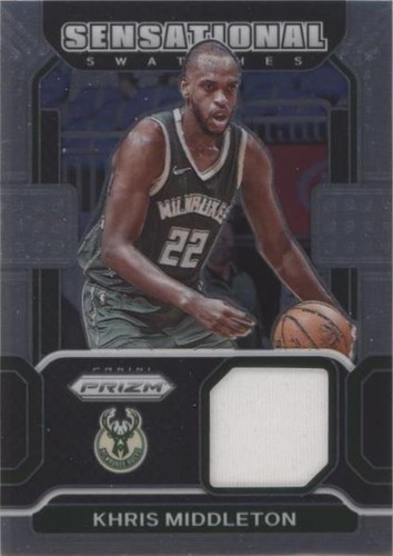 2021-22 Panini Prizm Khris Middleton #6 75 Years of the NBA Silver