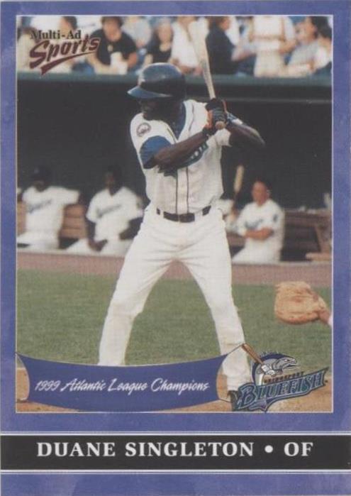 2000 Multi-Ad Sports Bridgeport Bluefish 1999 Champions Set - Duane Singleton #25