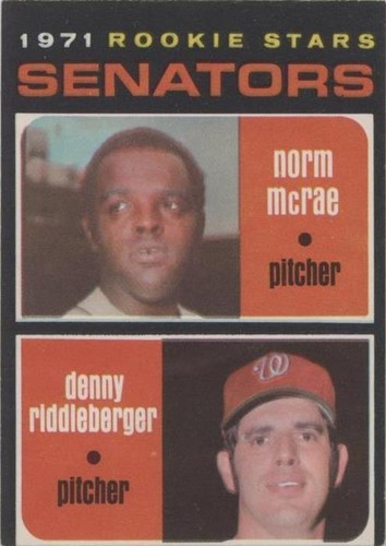 1971 O-Pee-Chee - Denny Riddleberger Norm McRae #93