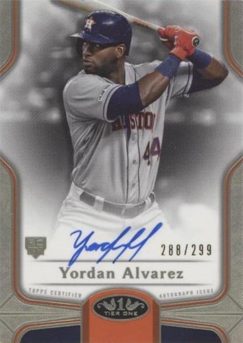 シングルカード Topps - 2022 Topps tier one Yordan Alvarez Auto 2022 Topps Tier One Talent Yordan Alvarez Auto /175 Astros