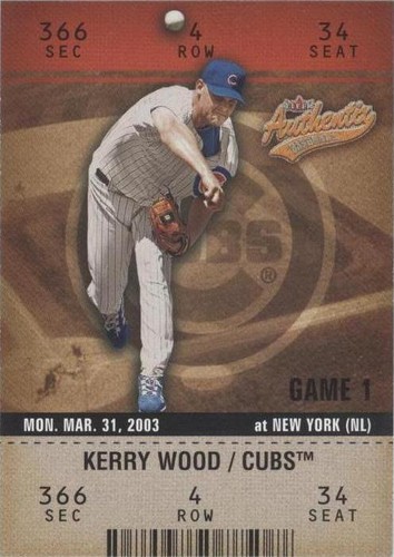 2003 Fleer Authentix - Kerry Wood #40