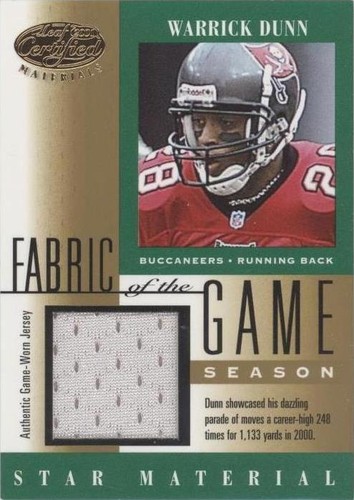 2001 Leaf Certified Materials Warrick Dunn #FG-110