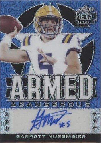 2022 Leaf Metal Draft Garrett Nussmeier #AD-GN1