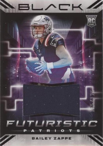 2022 Panini Black Bailey Zappe #FUT-BZA
