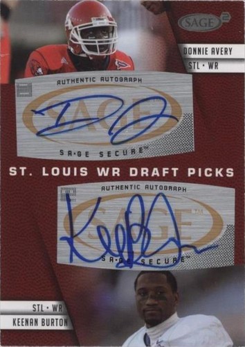 2008 SAGE Squared Donnie Avery Keenan Burton #A-36