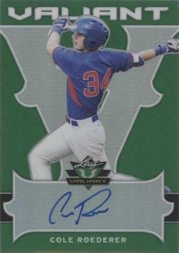 2018 Leaf Valiant - Cole Roederer #BA-CR1