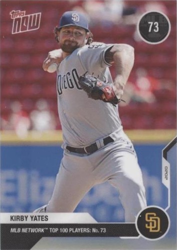 2020 Topps Now MLB Network Top 100 Players - Kirby Yates #MN73