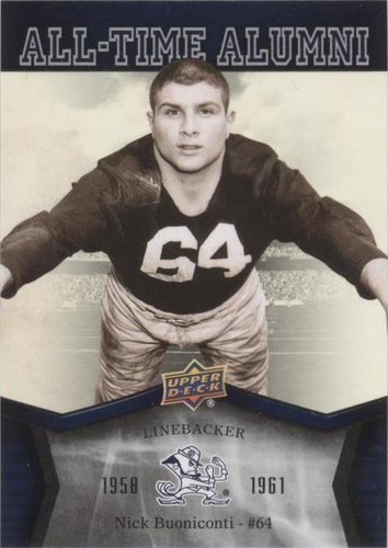 2013 Upper Deck University of Notre Dame Nick Buoniconti #ATA-NB