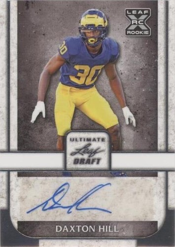 2022 Leaf Ultimate Draft Daxton Hill #BA-DH1