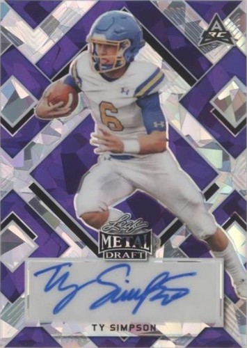 2022 Leaf Metal Draft Ty Simpson #BA-TS1