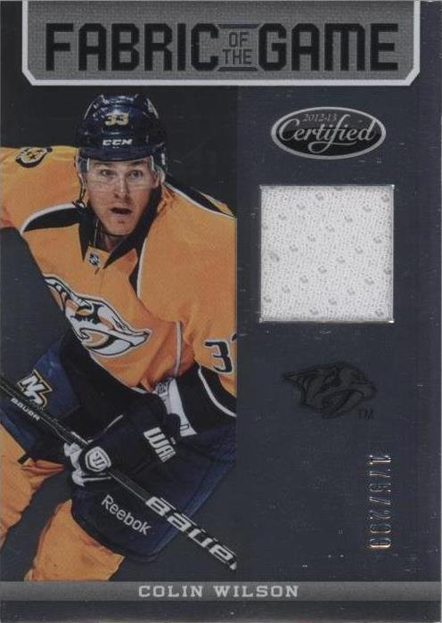 2012-13 Panini Certified - Colin Wilson #FOG-WIL
