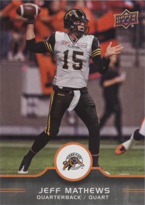 2016 Upper Deck CFL Jeff Mathews #52