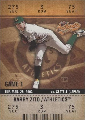 2003 Fleer Authentix - Barry Zito #19