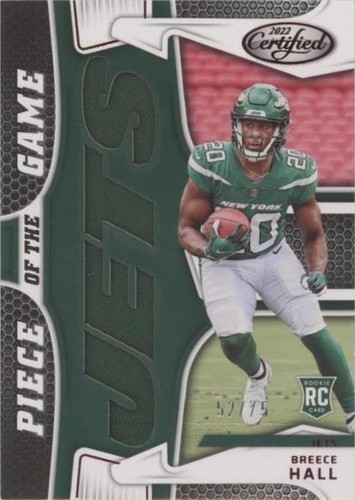 BREECE HALL #/399JERSEY PATCH 2022 Panini Certified NEW