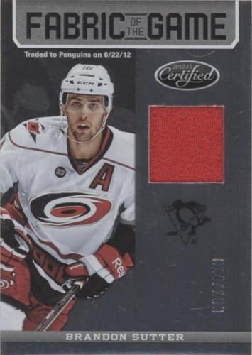 2012-13 Panini Certified - Brandon Sutter #FOG-BSU