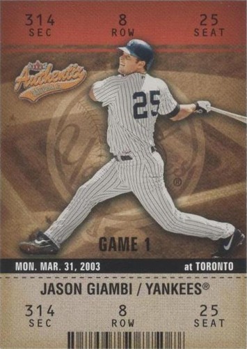 2003 Fleer Authentix - Jason Giambi #77
