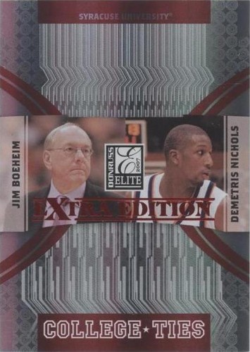2007 Donruss Elite Extra Edition - Demetris Nichols/Jim Boeheim #CT-7
