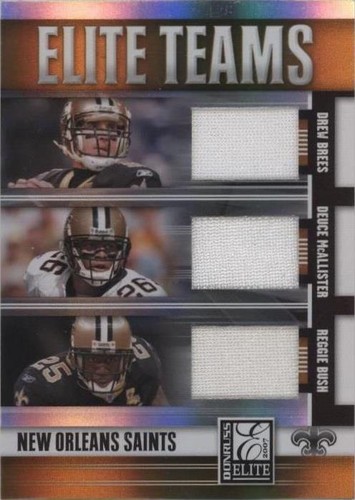 2007 Donruss Elite Deuce McAllister Drew Brees Reggie Bush #ET-14