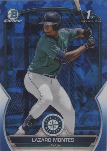 超新星！！Lazaro Montes 直筆サイン　マリナーズ　期待のプロスペクト Bowman Chrome Prospect 2023 Lazaro Montes 1st Mariners ON CARD