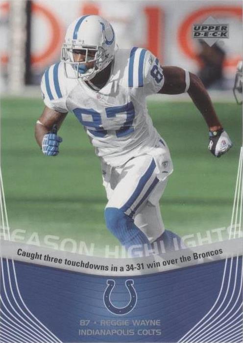 2007 Upper Deck Indianapolis Colts Super Bowl XLI Reggie Wayne #SH2