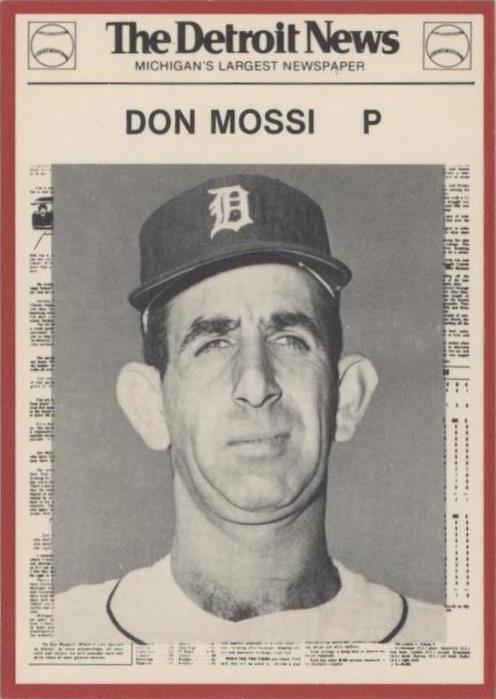 1981 Detroit News Detroit Tigers Boys of Summer 100 aniversario - Don Mossi #49