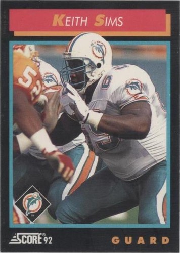 1992 Score Keith Sims #401