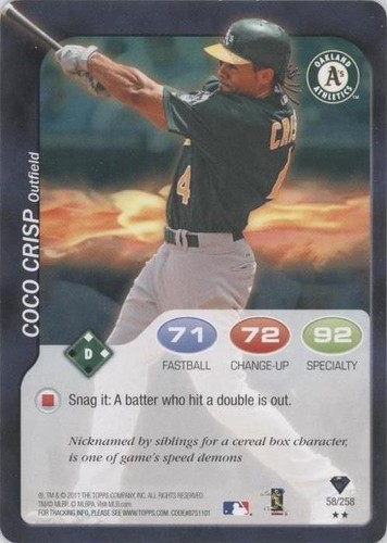 2011 Topps Attax - Coco Crisp #58