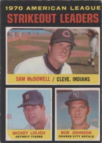 1971 O-Pee-Chee - Bob Johnson Mickey Lolich Sam McDowell #71