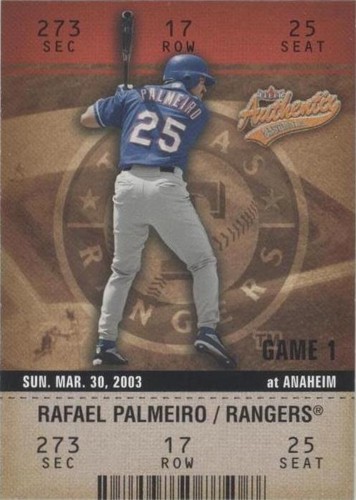 2003 Fleer Authentix - Rafael Palmeiro #39