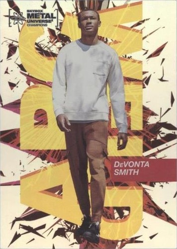2021 Skybox Metal Universe Champions DeVonta Smith #AW-19