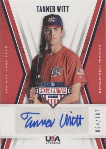 2019 Panini USA Baseball Stars & Stripes - Tanner Witt #16U-TW