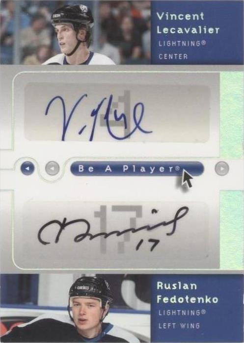 2005-06 Upper Deck Be a Player - Ruslan Fedotenko Vincent Lecavalier #D-VR