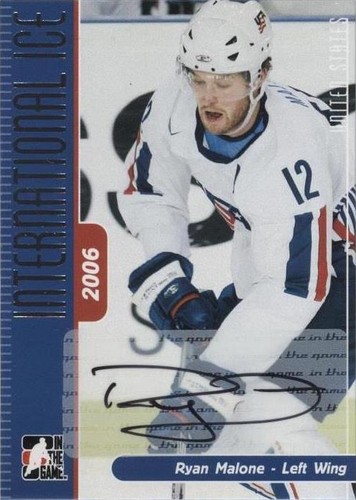 2006-07 In the Game-Used International Ice Signature Series - Ryan Malone #A-RML