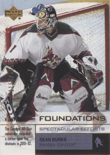 2002-03 Upper Deck Foundations - Sean Burke #158