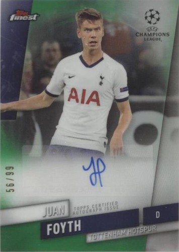 2019-20 Topps Finest UCL Juan Foyth #FA-JF