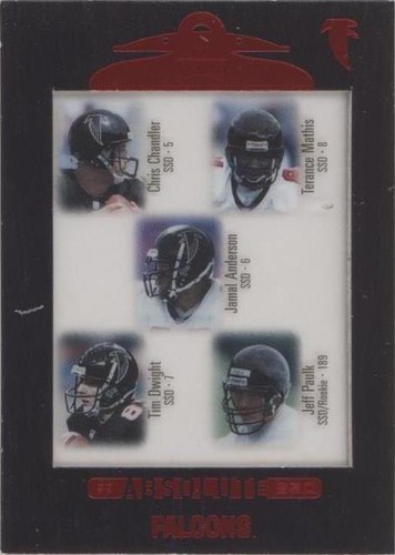 1999 Playoff Absolute SSD Chris Chandler Jamal Anderson Jeff Paulk #131