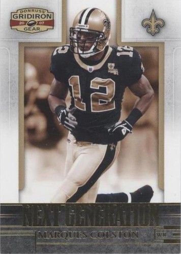 2007 Donruss Gridiron Gear Marques Colston #NG-21