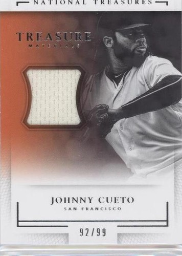 2016 Panini National Treasures - Johnny Cueto #TM-JC