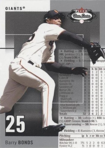 2003 Fleer Box Score - Barry Bonds #59